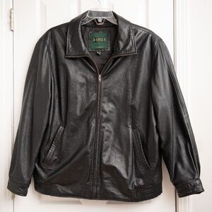 DANIER Men's Black Leather Jacket Size XL- Removable Layers VINTAGE High Quality
